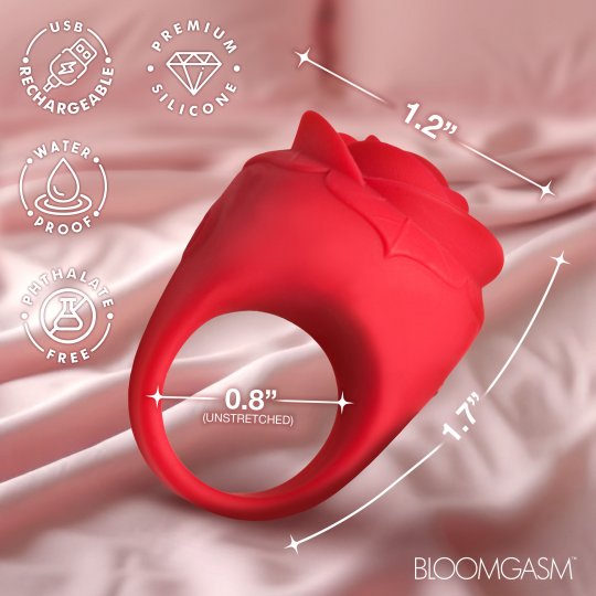 Bloomgasm Rose Ring Discreet Finger Vibrator – Wearable Silicone Pleasure