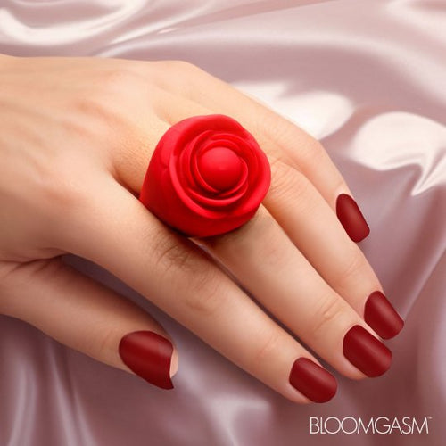 Bloomgasm Rose Ring Discreet Finger Vibrator – Wearable Silicone Pleasure
