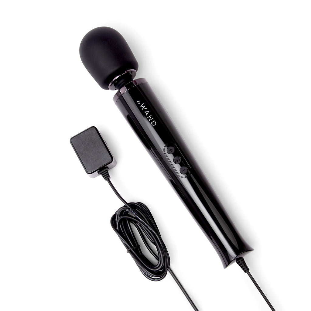 Le Wand Plug-In Vibrating Wand Massager - Black