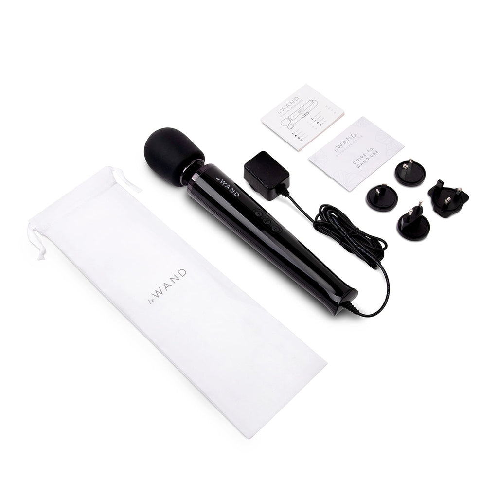 Le Wand Plug-In Vibrating Wand Massager - Black