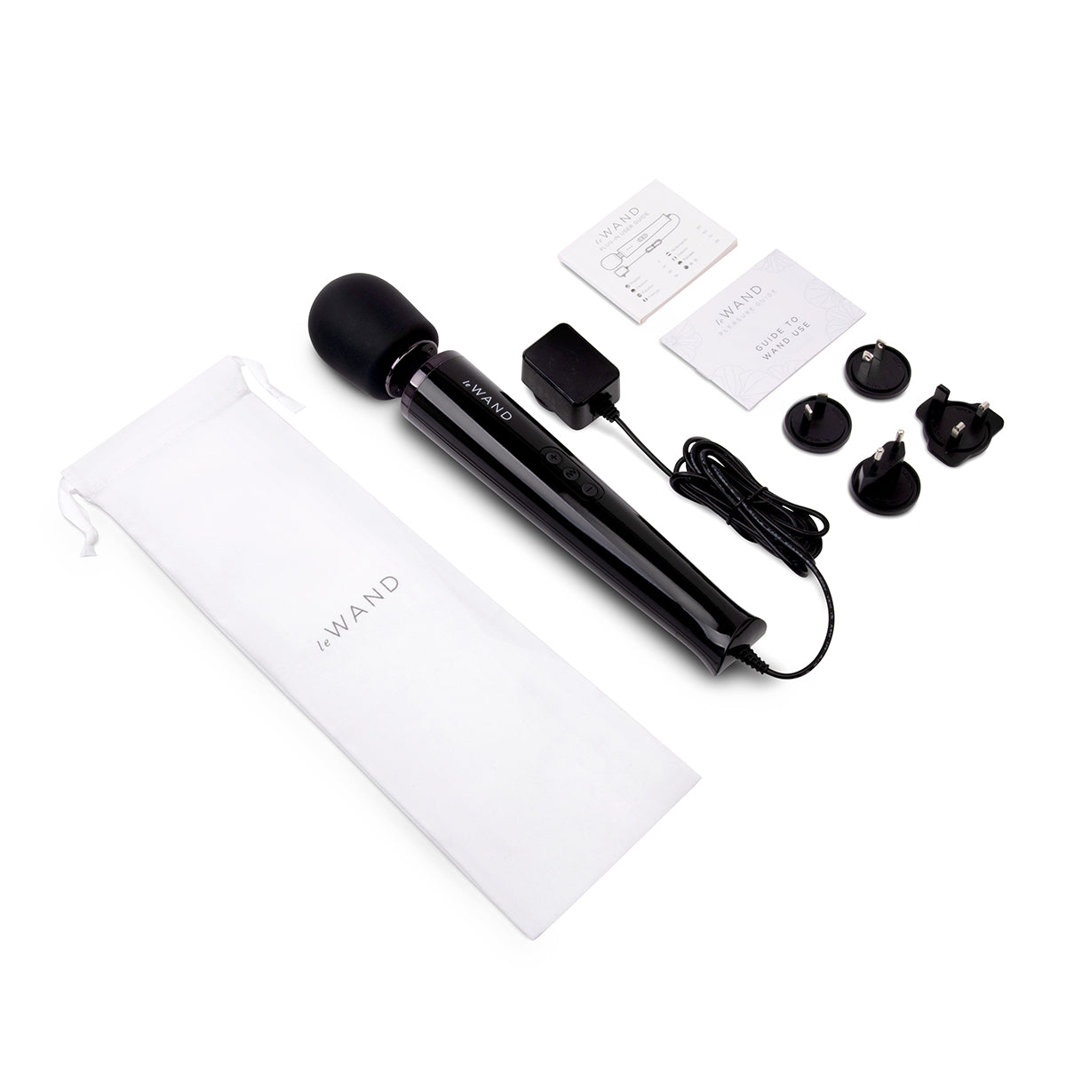 Le Wand Plug-In Vibrating Wand Massager - Black