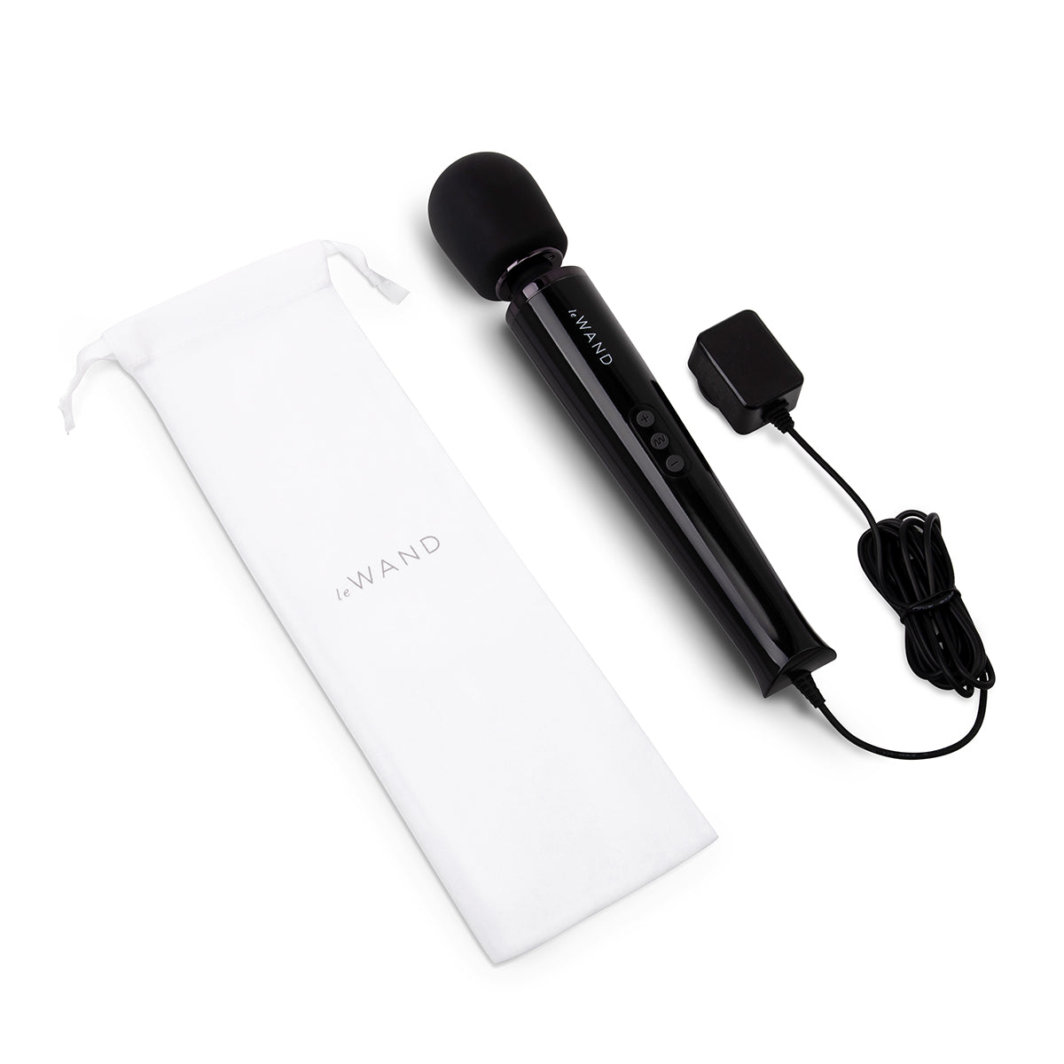 Le Wand Plug-In Vibrating Wand Massager - Black