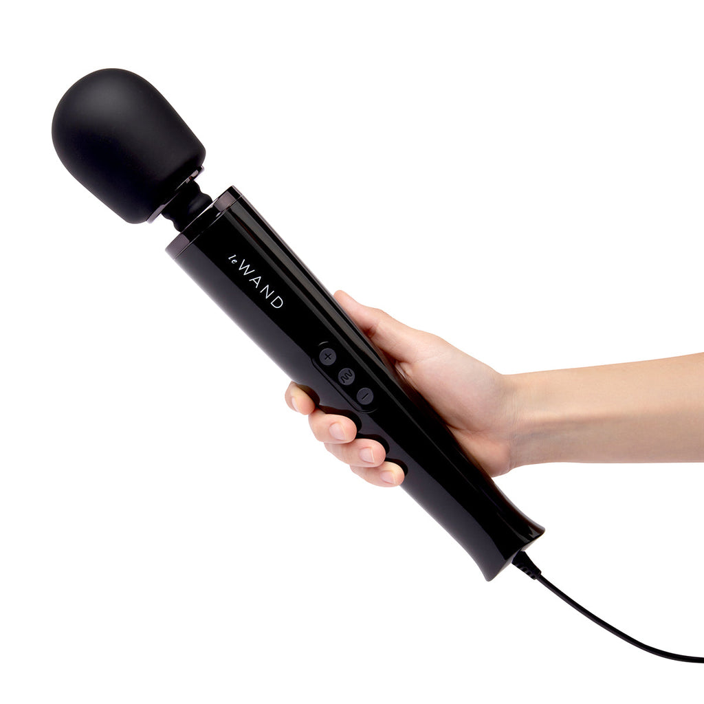 Le Wand Plug-In Vibrating Wand Massager - Black