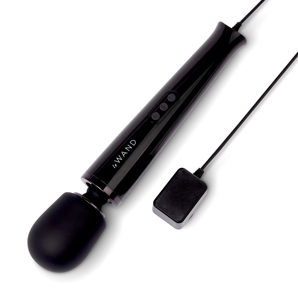 Le Wand Plug-In Vibrating Wand Massager - Black