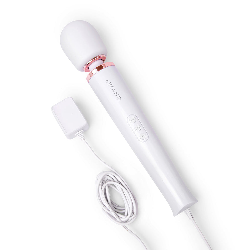 Le Wand Plug-In Vibrating Wand Massager - White