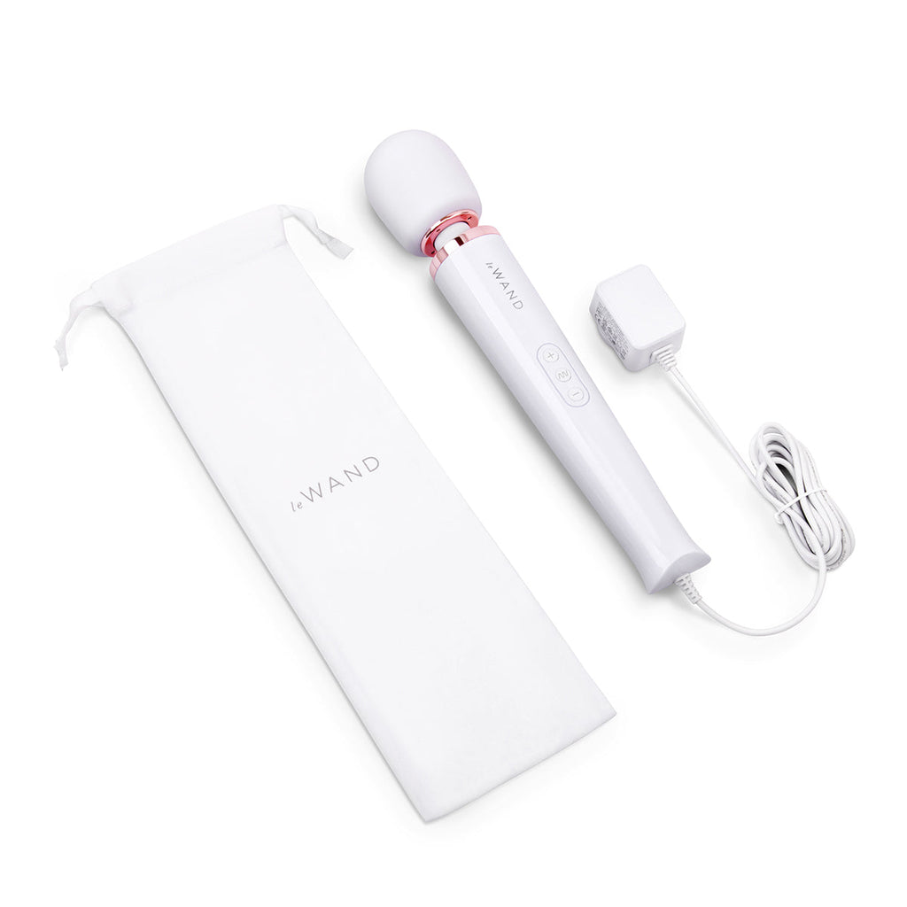 Le Wand Plug-In Vibrating Wand Massager - White