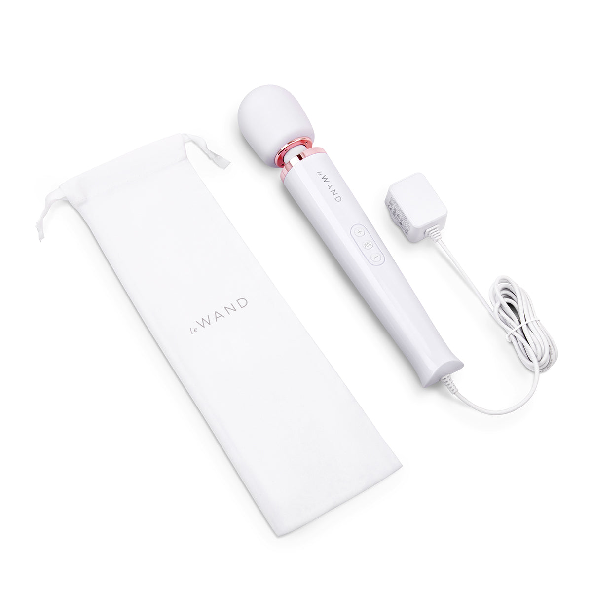 Le Wand Plug-In Vibrating Wand Massager - White
