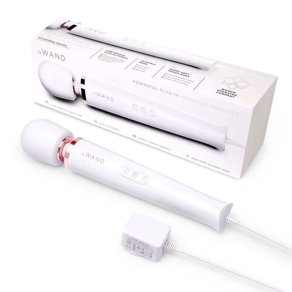 Le Wand Plug-In Vibrating Wand Massager - White
