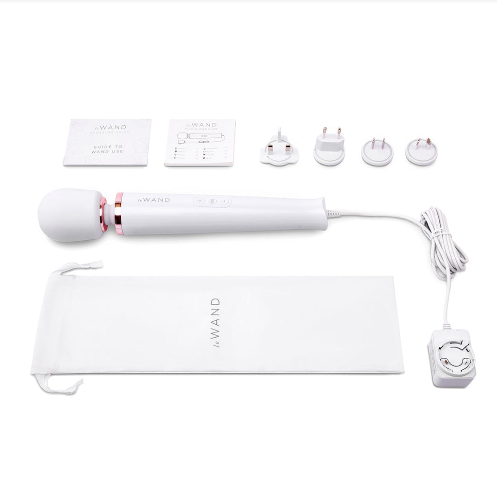 Le Wand Plug-In Vibrating Wand Massager - White
