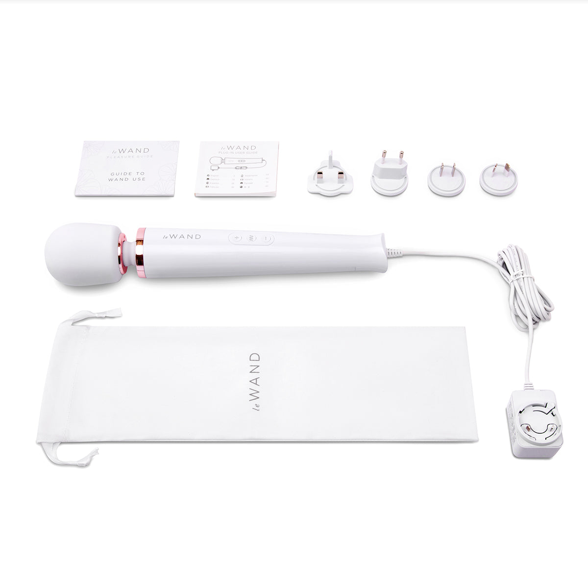 Le Wand Plug-In Vibrating Wand Massager - White