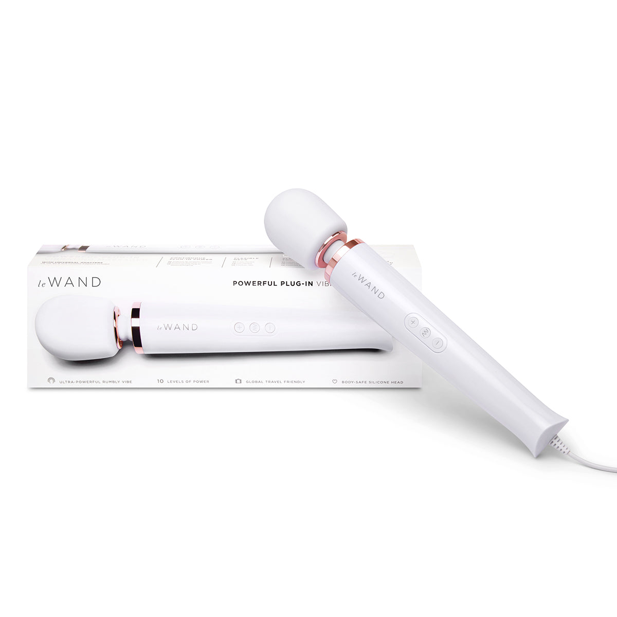 Le Wand Plug-In Vibrating Wand Massager - White