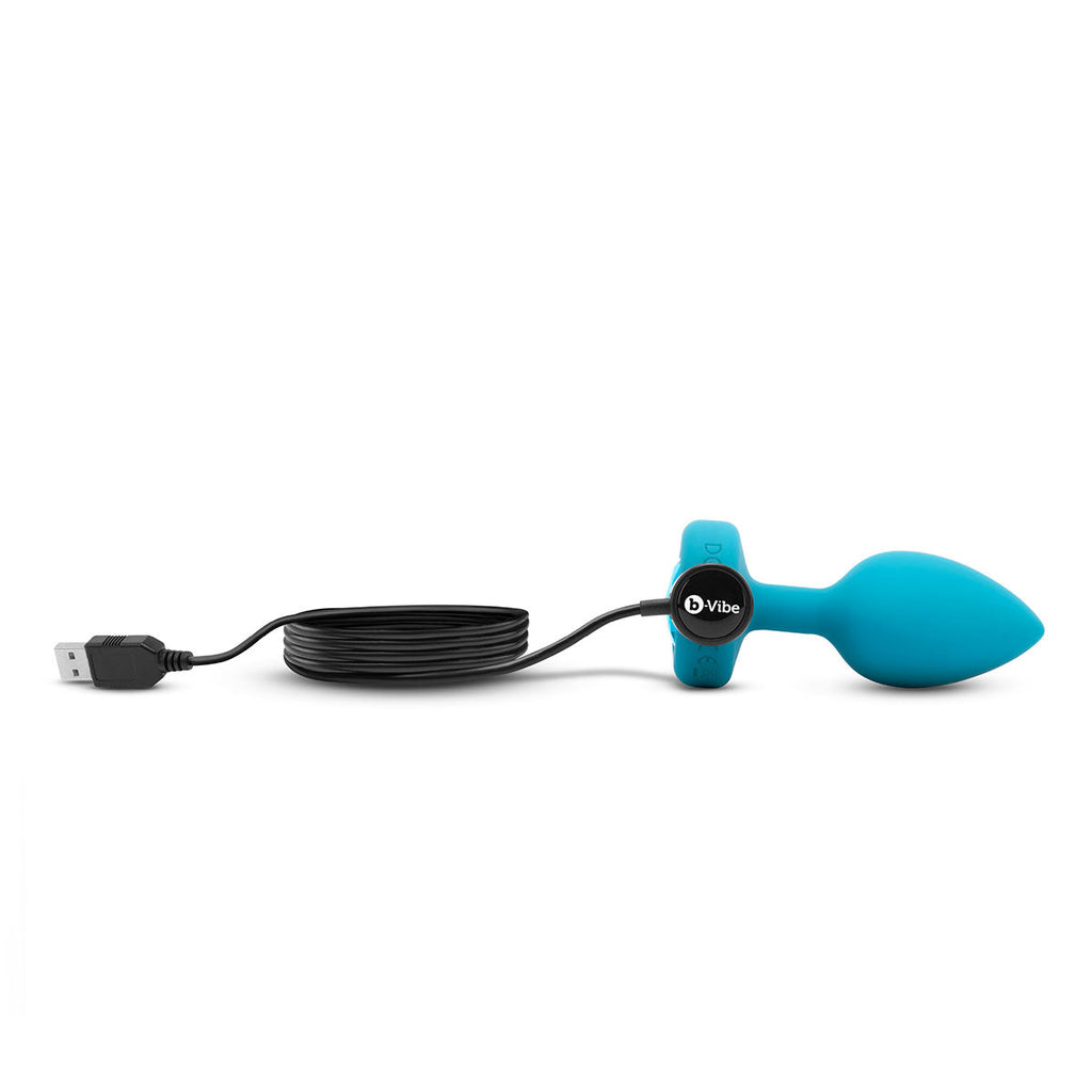 b-Vibe Vibrating Jewel Plug S/M - Aqua