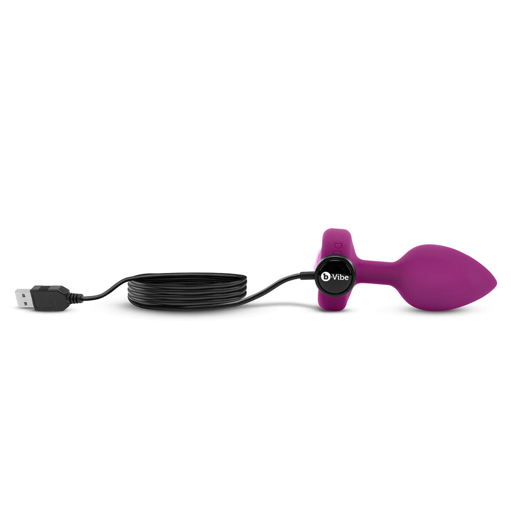 b-Vibe Vibrating Jewel Plug S/M - Fuchsia