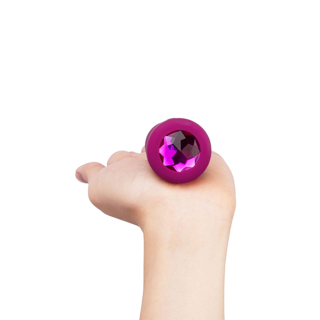 b-Vibe Vibrating Jewel Plug S/M - Fuchsia