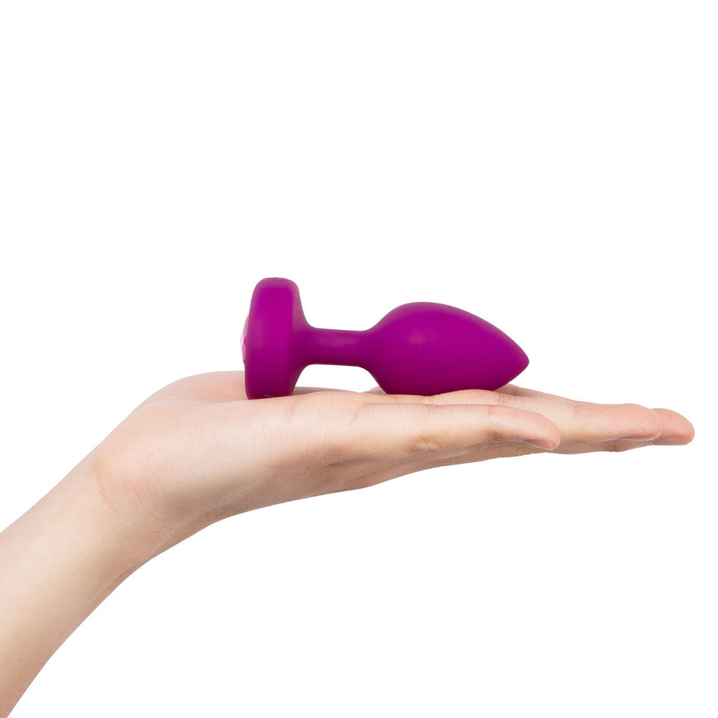 b-Vibe Vibrating Jewel Plug S/M - Fuchsia