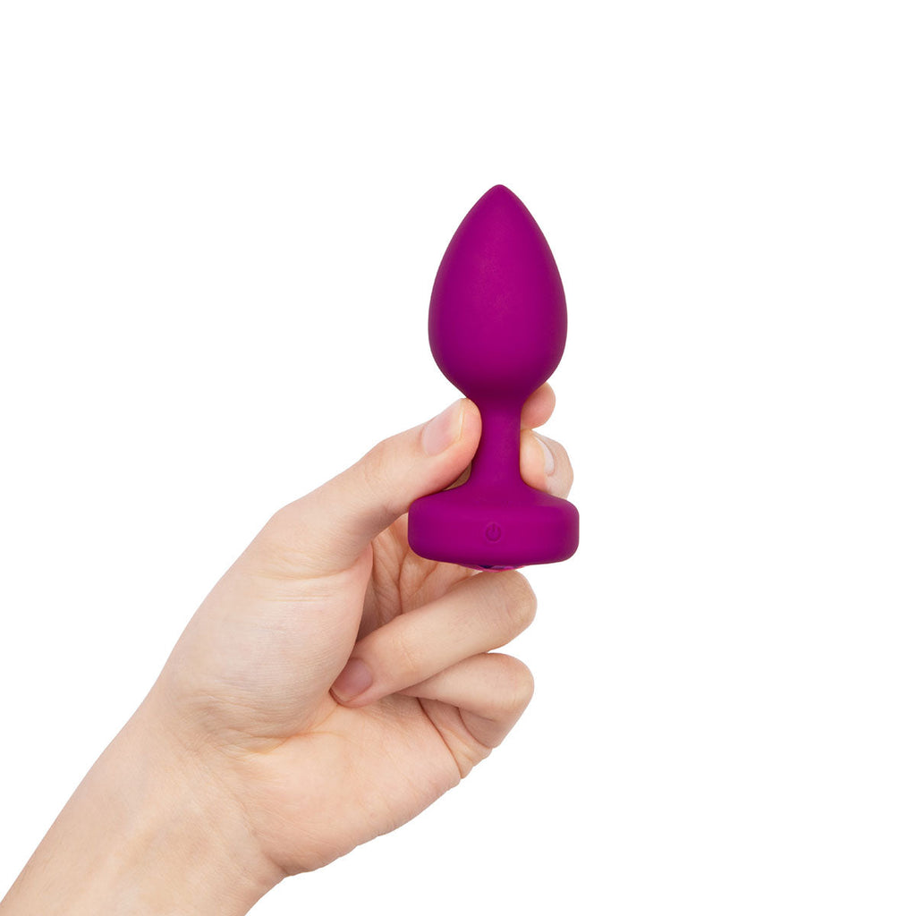 b-Vibe Vibrating Jewel Plug S/M - Fuchsia