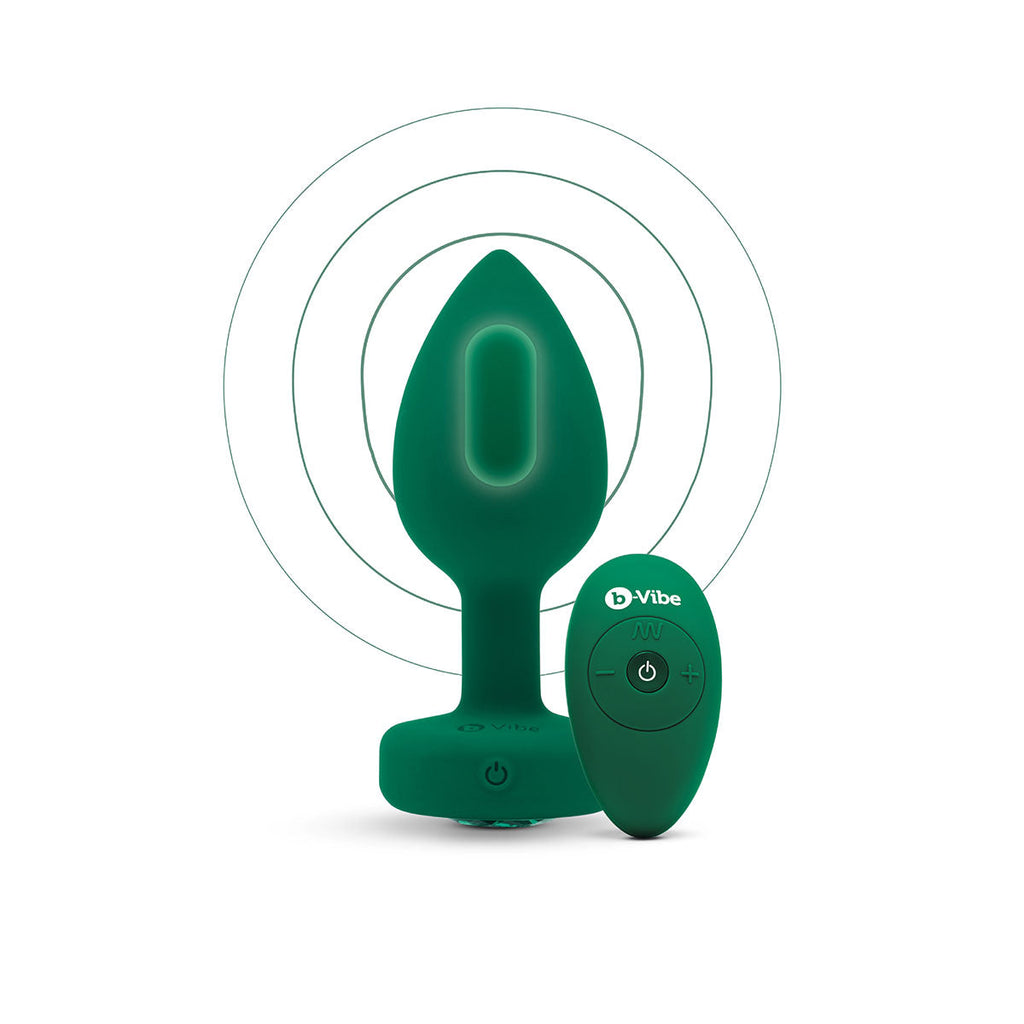 b-Vibe Vibrating Jewel Plug M/L - Emerald