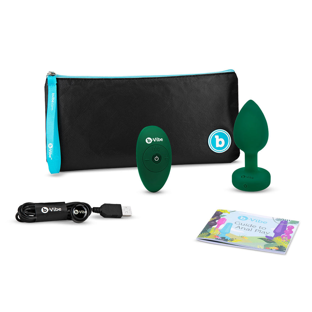 b-Vibe Vibrating Jewel Plug M/L - Emerald