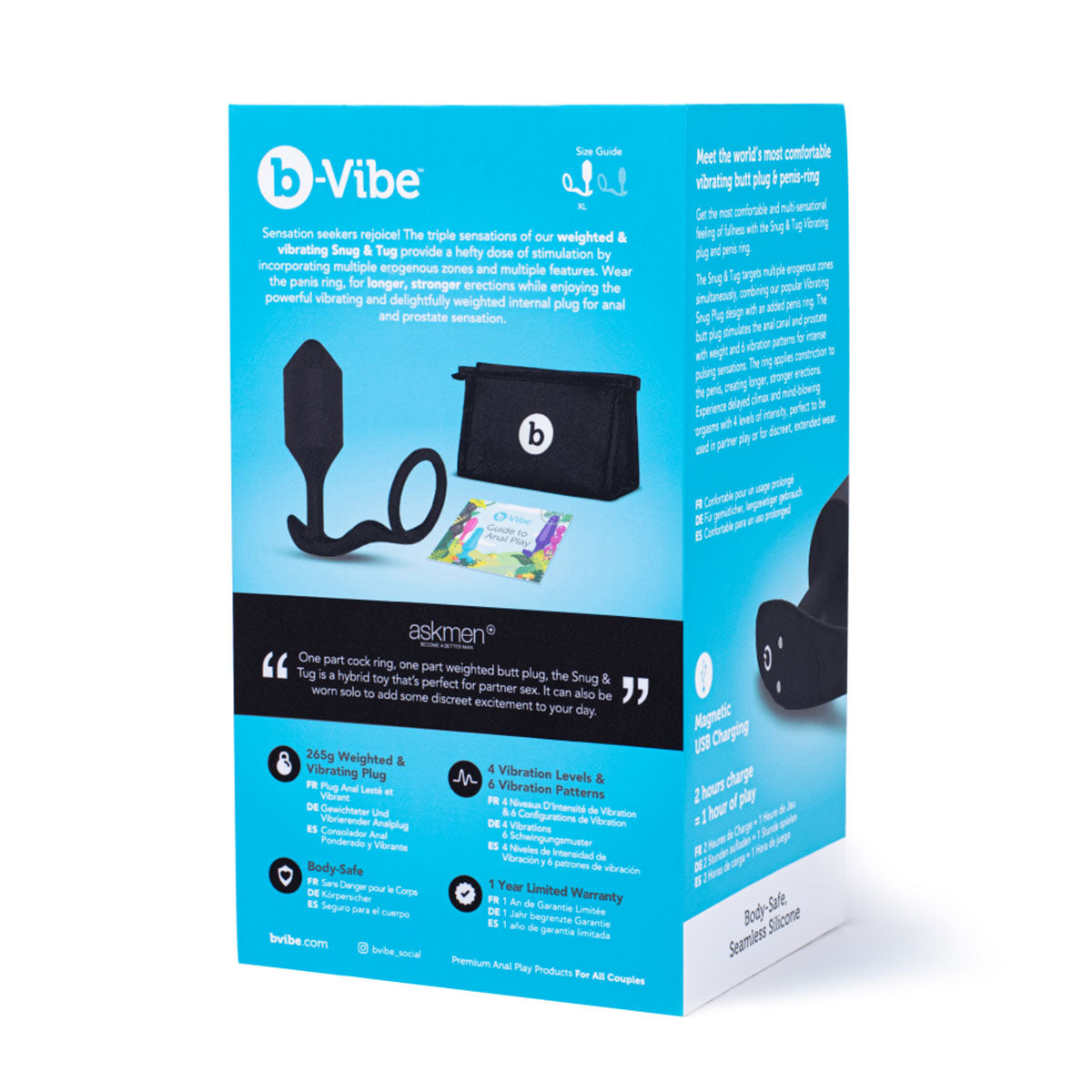 b-Vibe Vibrating Snug & Tug XL Black
