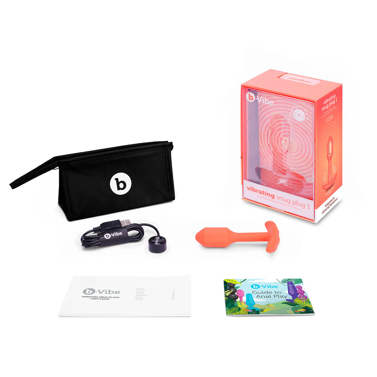 b-Vibe Vibrating Snug Plug 1 S Orange