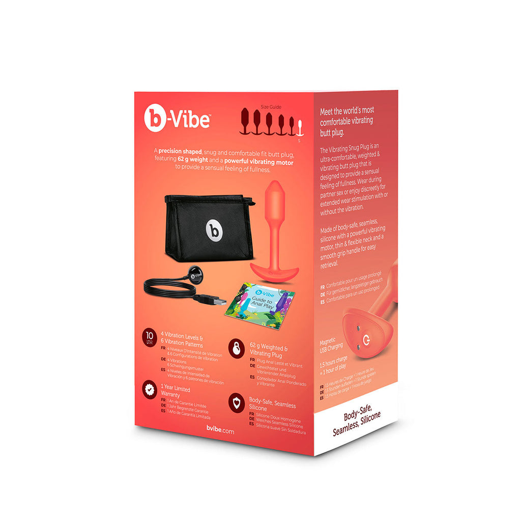 b-Vibe Vibrating Snug Plug 1 S Orange