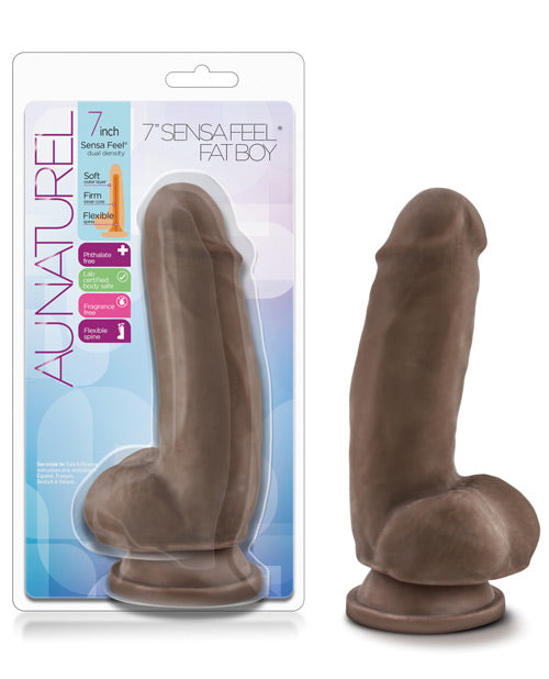Blush Au Naturel 7" Fat Boy Dildo - Chocolate