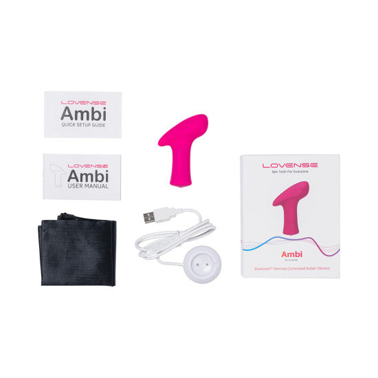 Lovense Ambi Bullet Vibrator - Pink