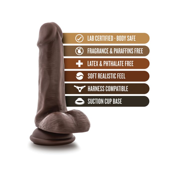 Coverboy Top Gun Tommy 6" Realistic Dildo - Brown