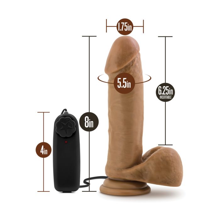 Coverboy Soccer Champ 8" Vibrating Dildo - Mocha