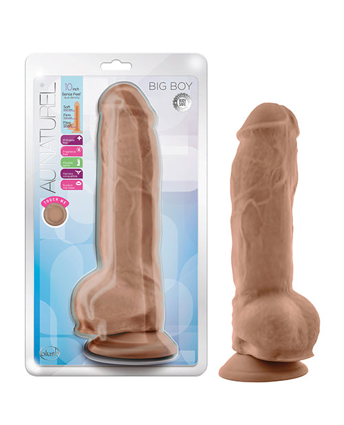 Blush Au Naturel 10" Big Boy Dildo with Balls Tan