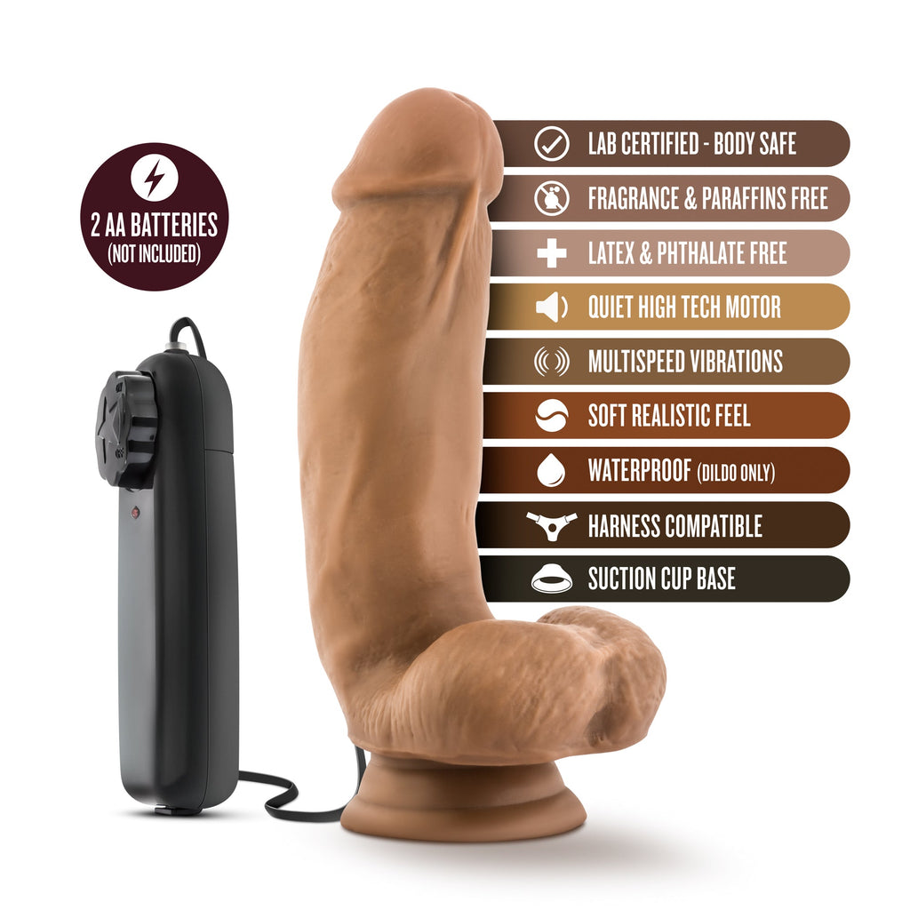 Coverboy MMA Fighter 7" Vibrating Dildo - Mocha