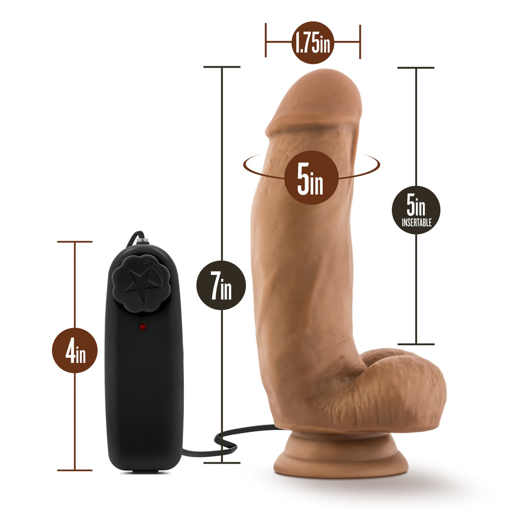 Coverboy MMA Fighter 7" Vibrating Dildo - Mocha