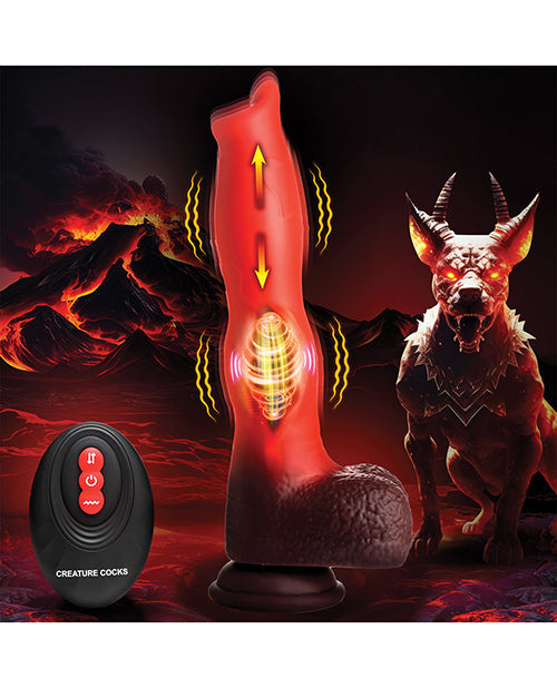 Creature Cocks Ramming Hound Silicone Dildo - Red/Brown