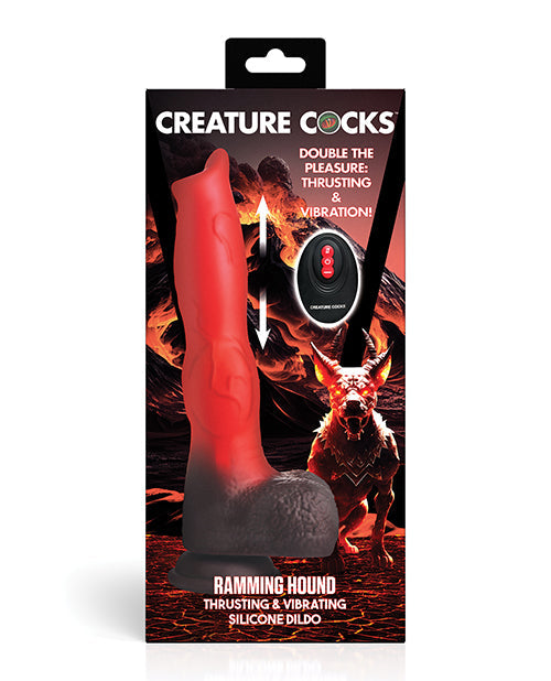Creature Cocks Ramming Hound Silicone Dildo - Red/Brown