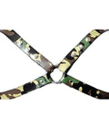 Sensual Sin Leather X Harness - Camo S/M