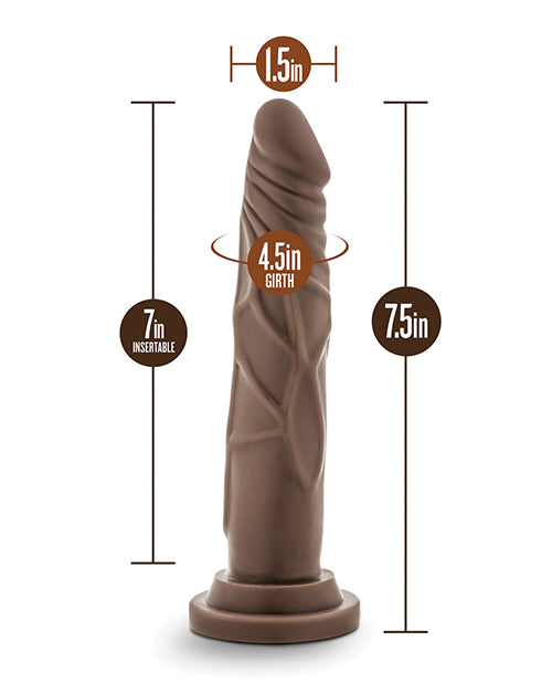 Dr. Skin 7.5" Basic Realistic Dildo Brown