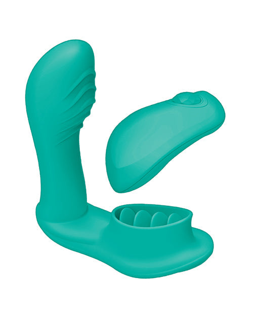 Blaze Remote Control Satisfier Vibrator - Aqua
