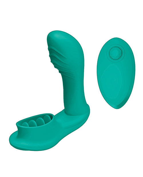 Blaze Remote Control Satisfier Vibrator - Aqua