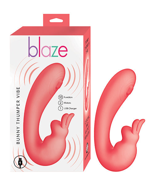 Blaze Bunny Thumper Vibrator - Coral