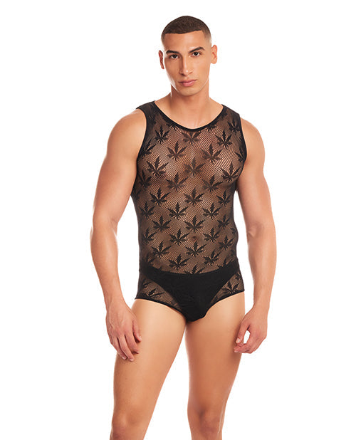 Rainbow Party Night Blaze Singlet Men's Lingerie Setg Black L/XL