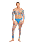 Rainbow Party Future Mode Men's Lingerie Set Blue L/XL