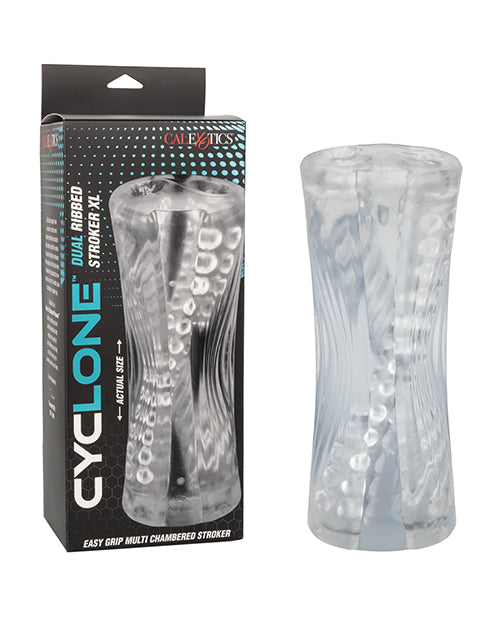 Cyclone Dual Ribbed Male Stroker XL - Clear