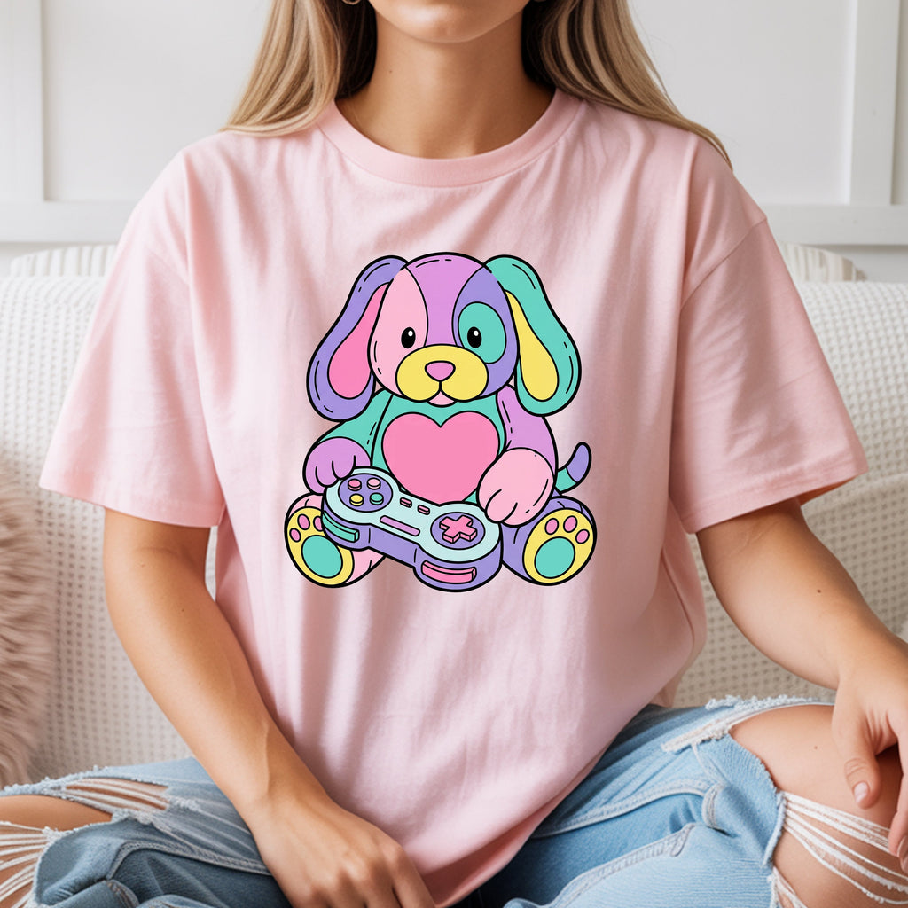 Gamer Pup Plushie Unisex Play Tee (Colors)