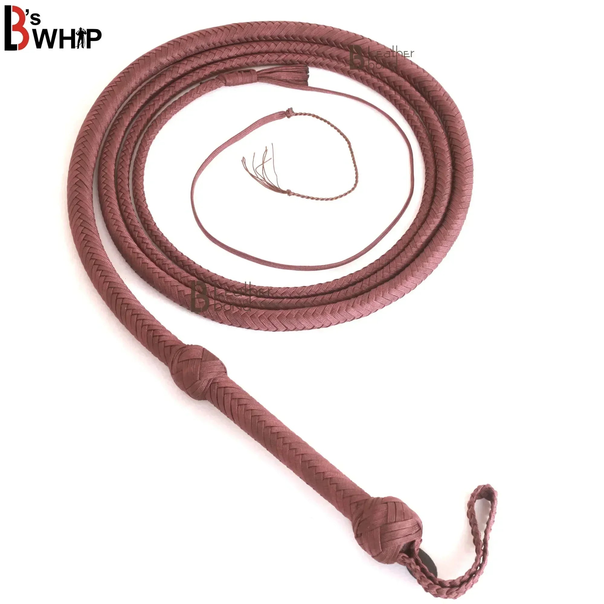 Indiana Jones Style Brown Paracord Bull Whip 12 Strands | 6 to 16 Feet Bullwhip