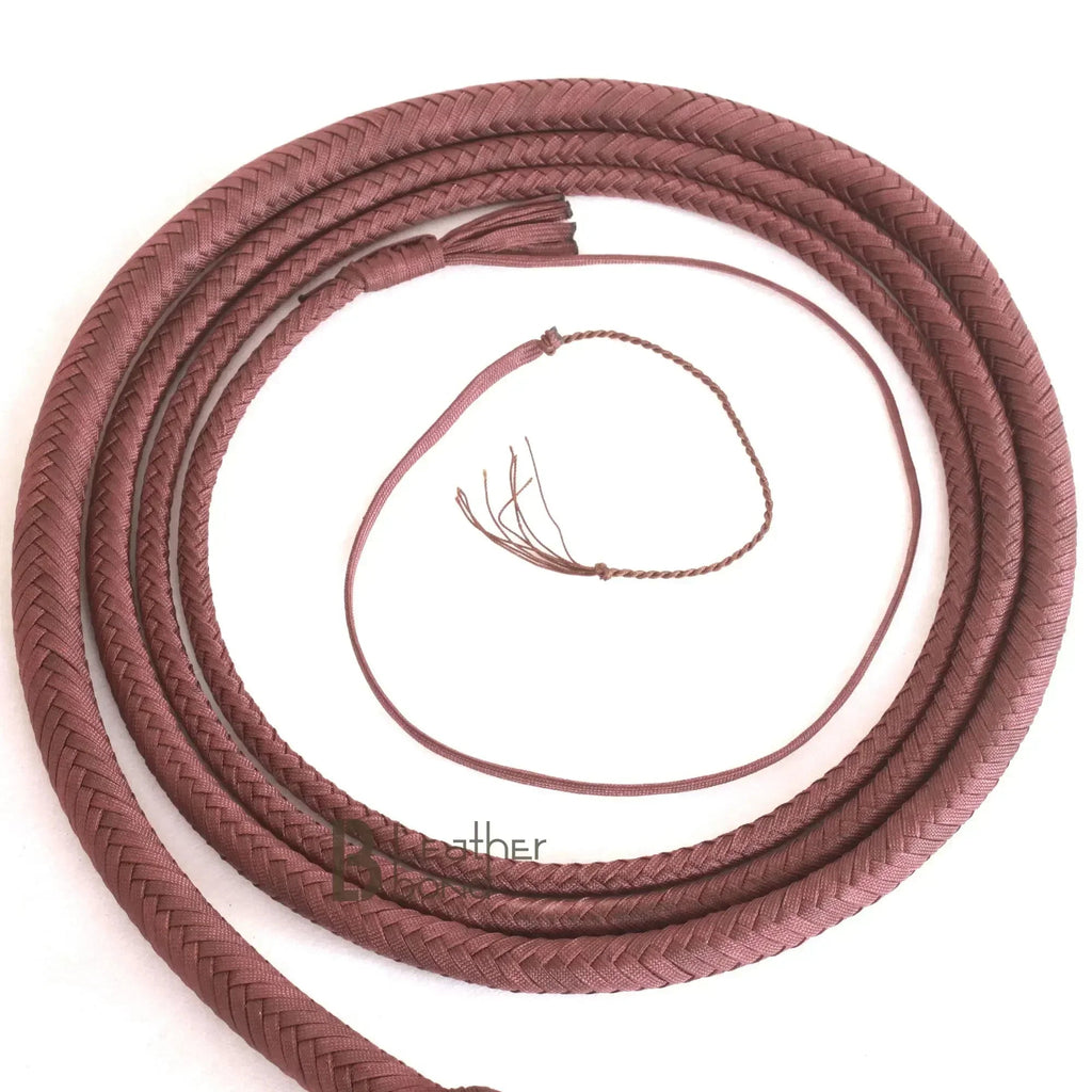 Indiana Jones Style Brown Paracord Bull Whip 12 Strands | 6 to 16 Feet Bullwhip