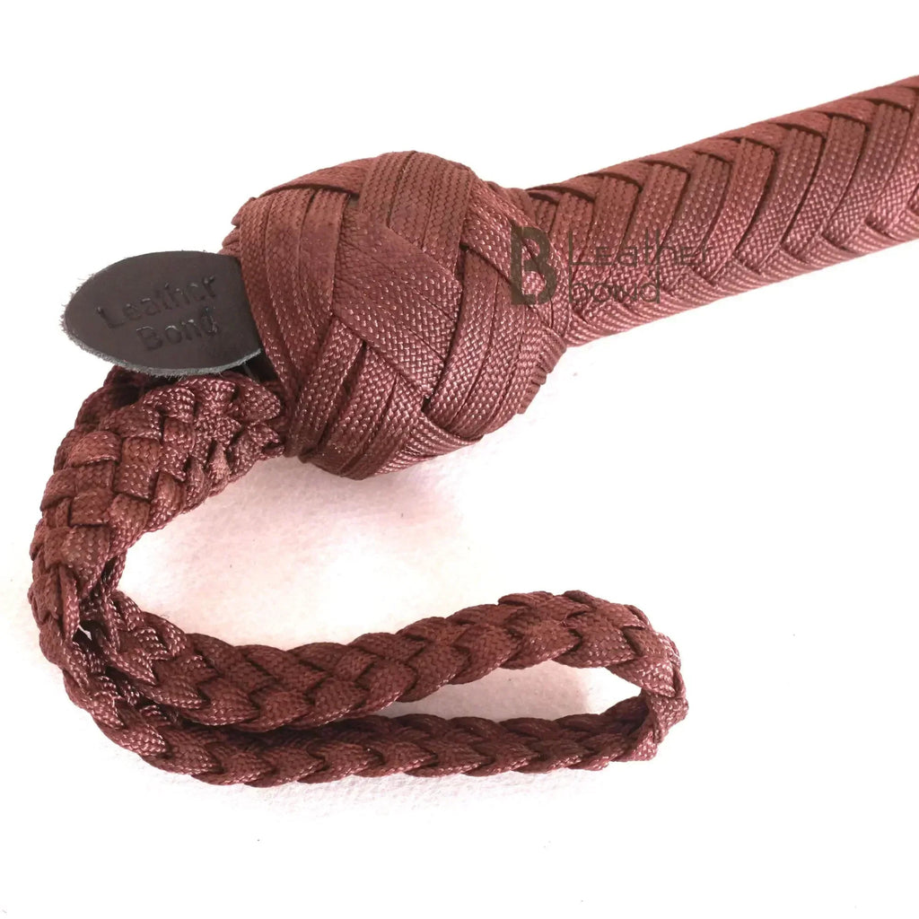 Indiana Jones Style Brown Paracord Bull Whip 12 Strands | 6 to 16 Feet Bullwhip