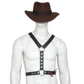 Double Folded Real Cowhide Leather Harness for Men Y-Shape Chest & Shoulder Harness | Fetish Wear