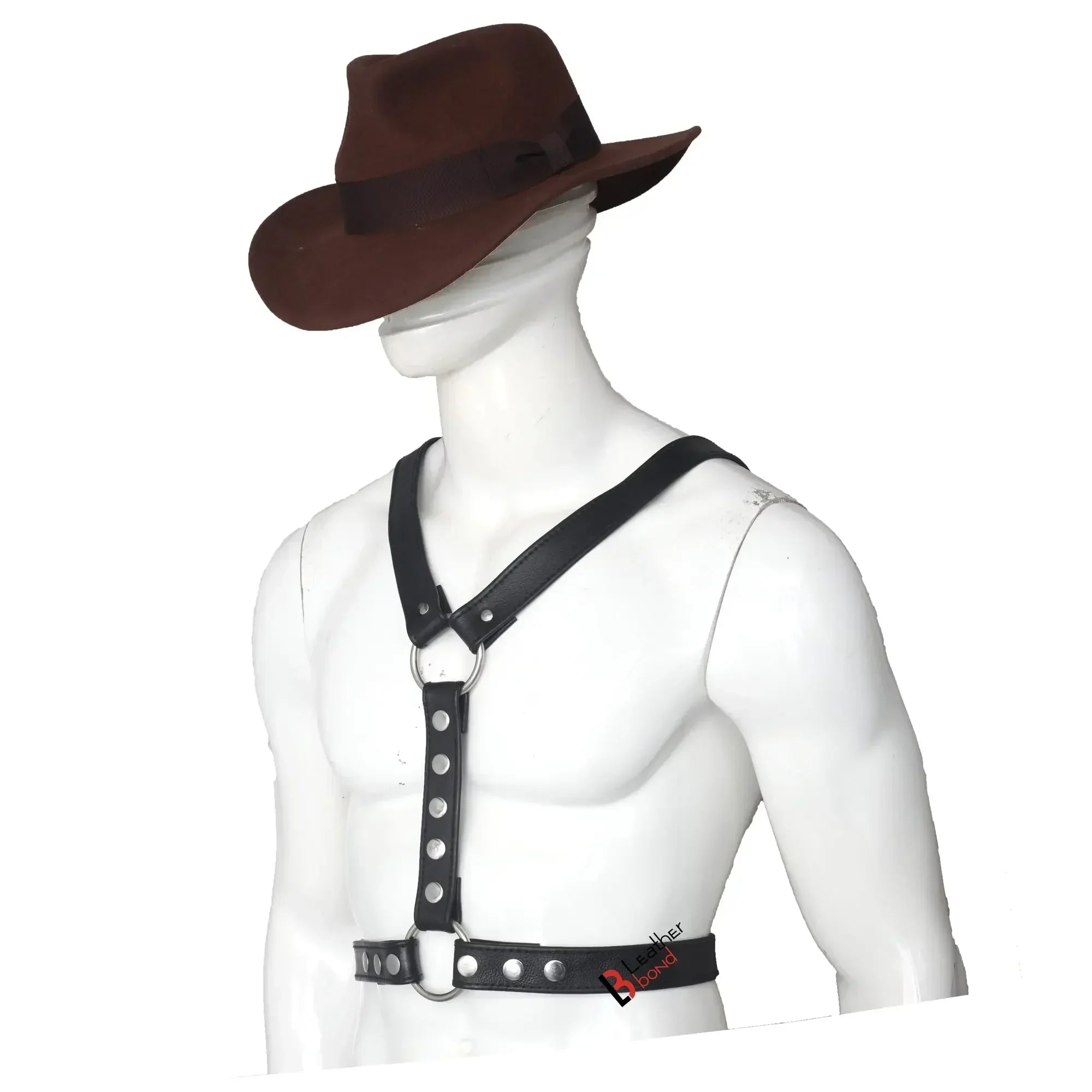 Double Folded Real Cowhide Leather Harness for Men Y-Shape Chest & Shoulder Harness | Fetish Wear