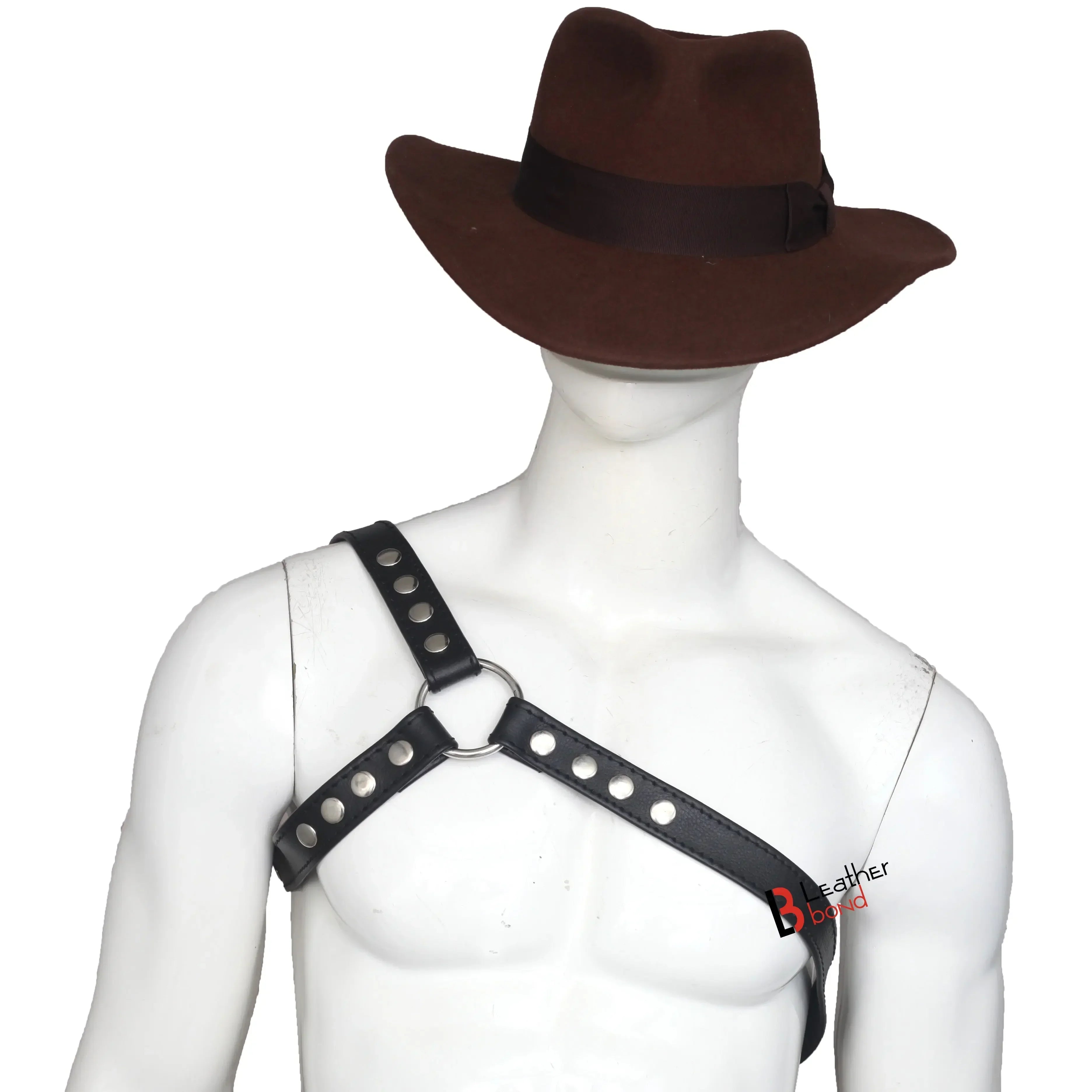 Real Cowhide Handmade Adjustable Leather Harness Men Black Chest Harness | Fashion & Rave Wear