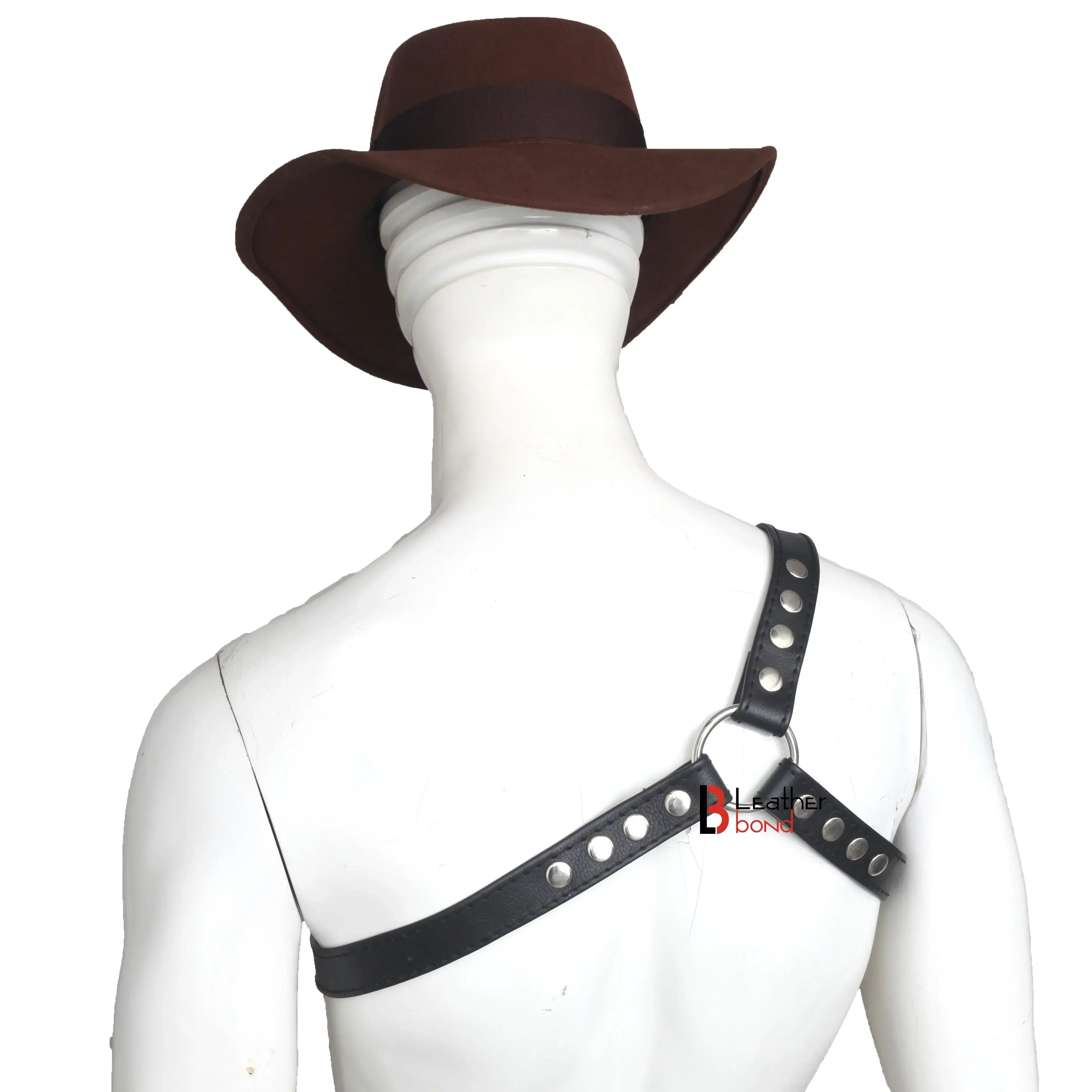 Real Cowhide Handmade Adjustable Leather Harness Men Black Chest Harness | Fashion & Rave Wear